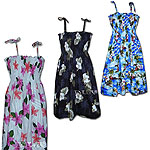 Cotton Short, Mid-Length and Long Spaghetti Tube Hawaiian Dresses