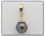 11.75mm Black Pearl Pendant