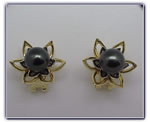 8.5mm Black Pearl Earrings