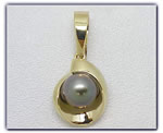 9.5mm Black Pearl Pendant