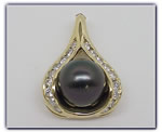 10mm Black Pearl Pendant