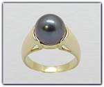 11.25mm Black Pearl Ring