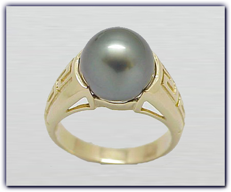 10.5mm Black Pearl Ring