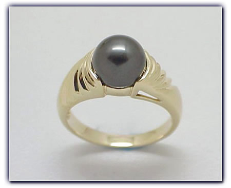 8.5mm Black Pearl Ring