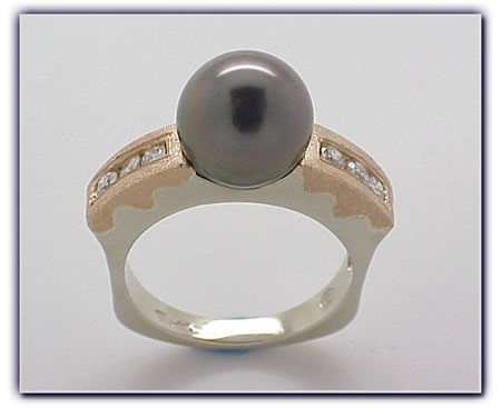 10mm Black Pearl Ring