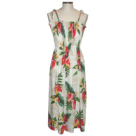 Long rayon hawaiian dresses