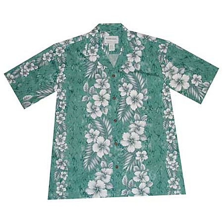 Hibiscus Palms Panel Boys Hawaiian Shirt