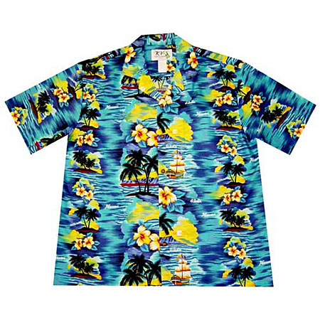 Sunset Sailing Boys Hawaiian Shirt