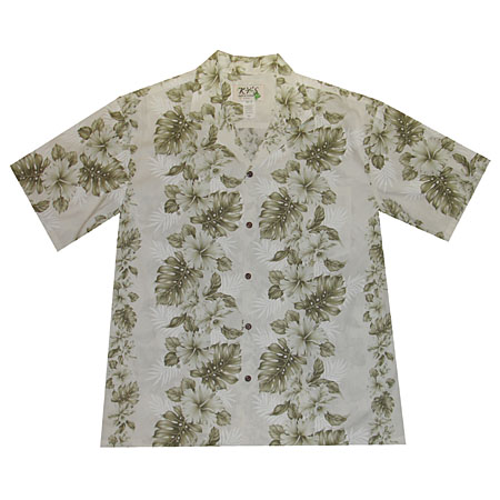 Hibiscus Orchid Palms Panel Boys Hawaiian Shirt
