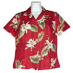 Orchid Palms 2 Women's Fitted Hawaiian Blouse