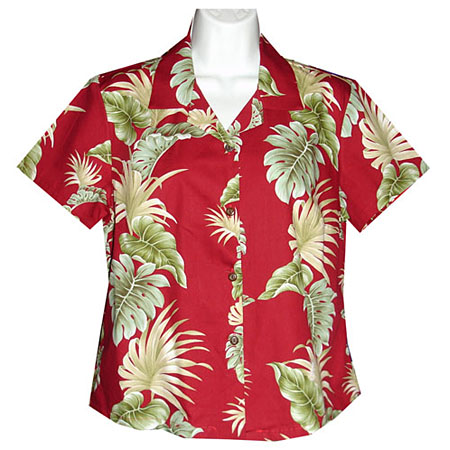 Women's Fitted Hawaiian Blouse