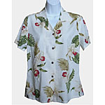 Red Orchid Women's Fitted Hawaiian Blouse