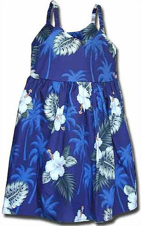 Hibiscus Palms Girls Toddler Bungee Dress