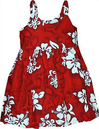 Hibiscus Floral Print Girls Toddler Bungee Dress