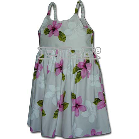 Plumeria Flower Girls Toddler Bungee Dress