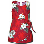 Hibiscus Palms Girls Sarong Dress