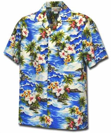 Tropical Diamond Head Boys Hawaiian Shirt