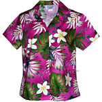 Womens Fitted Hawaiian Blouse