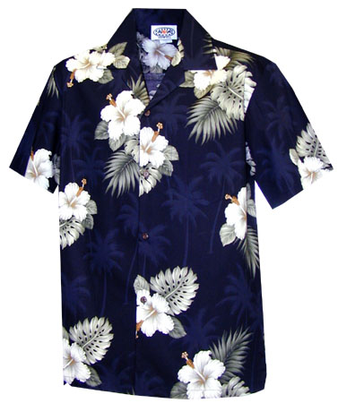Hibiscus Palms Mens Hawaiian Shirt
