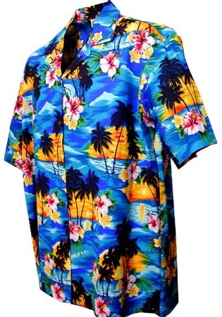 Tropical Sunset Mens Hawaiian Shirt