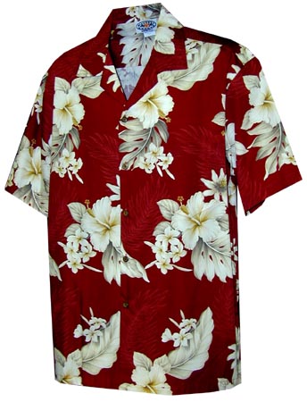 Hibiscus Floral Mens Hawaiian Shirt