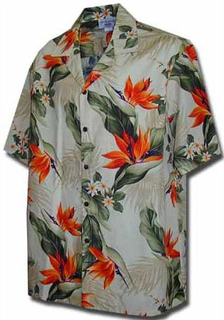 Bird of Paradise Mens Hawaiian Shirt