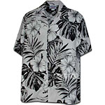 Hibiscus Palm Fronds 2 Men's Hawaiian Shirt