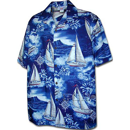 Diamond Head Sailing Mens Hawaiian Shirt