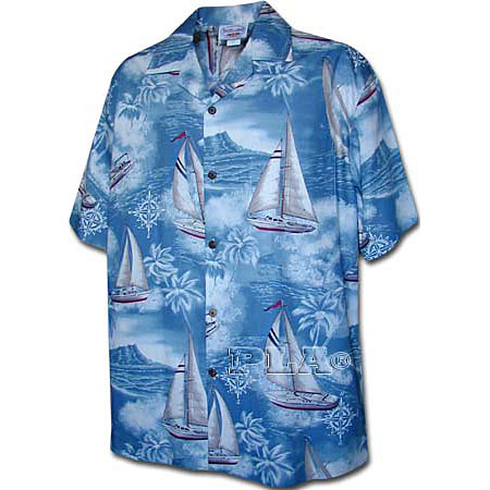 Diamond Head Sailing Mens Hawaiian Shirt
