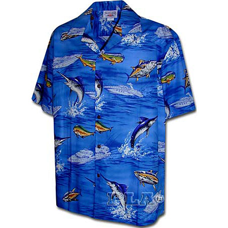 Marlin Fishing 2 Mens Hawaiian Shirt