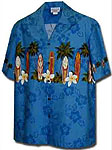 Surfboard Floral Boys Hawaiian Border Shirt