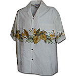 Antherium Heliconia Men's Hawaiian Chest Shirt