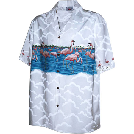 Flamingo 3 Men's Hawaiian Chest Shirt
