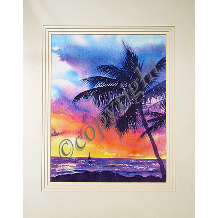 ocean sunset paintings. Hawaiian Ocean Sunset